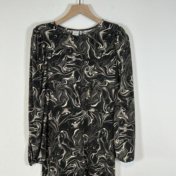 ICHI Asphalt long Sleeve Dress Retro Vibes Size s - Picture 5 of 11